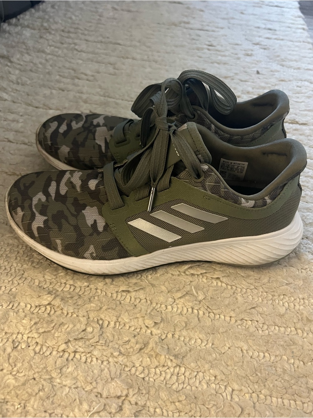 Adidas Woman’s Olive Green Camo Running Sneakers